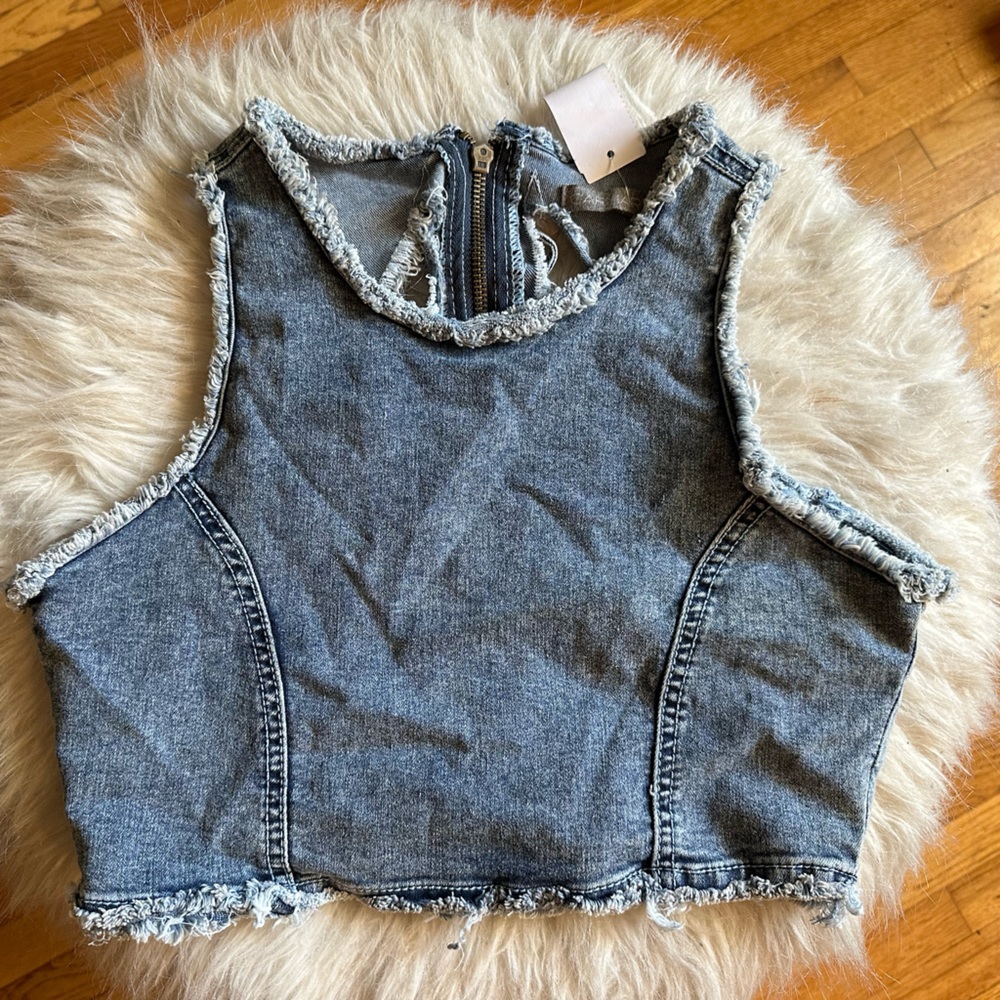 Jean Crop Top